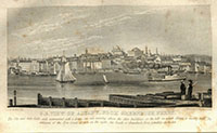 Print: Southeast View of Albany from Greenbush Ferry